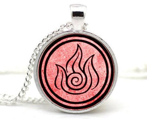 Water Nation. Earth Nation. Fire Nation. Air Nation. Necklace pendants.