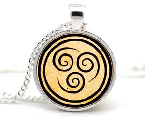 Water Nation. Earth Nation. Fire Nation. Air Nation. Necklace pendants.