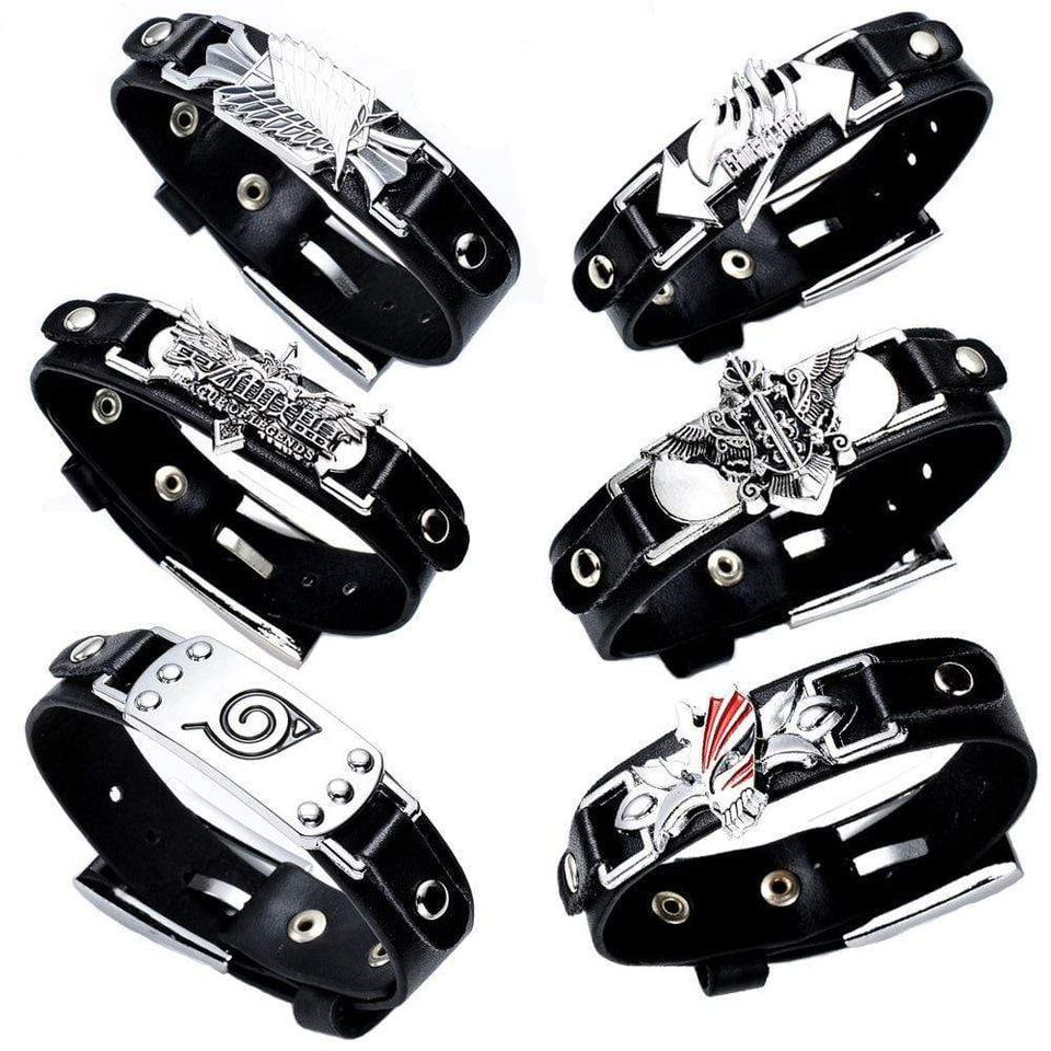 Attack on Titan, Naruto, One Piece, Black Butler, Fairy Tail, Death Note, Bleach Bracelets anime-store