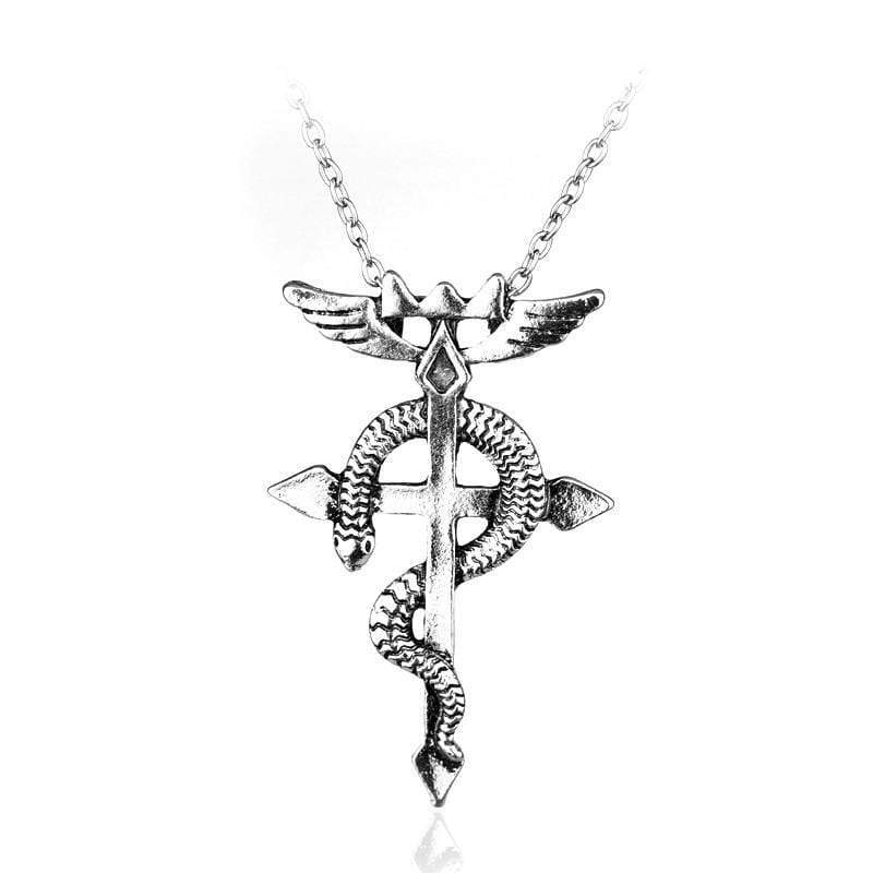 Fullmetal Alchemist Silver Cross Necklace anime-store