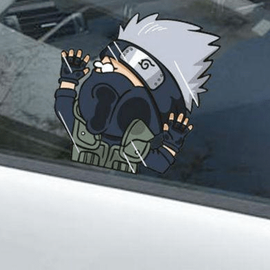 Naruto Kakashi Hitting the Glass Sticker Car Decal anime-store