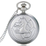 New Style Brushed Silver FMA Pocket Watch anime-store